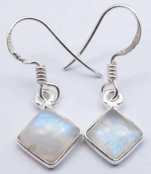 Cercei Argint 925 cu Piatra Lunii , 1,8 cm lungime