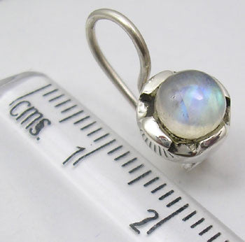 Cercei Argint 925 cu Piatra Lunii, 1.8 cm lungime