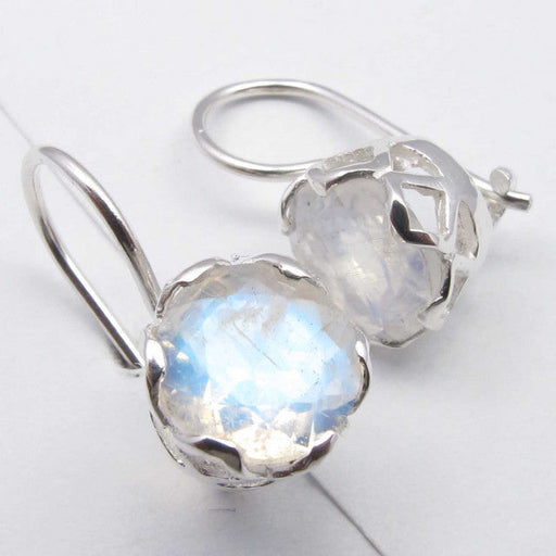 Cercei Argint 925 cu Piatra Lunii 1.9 cm lungime