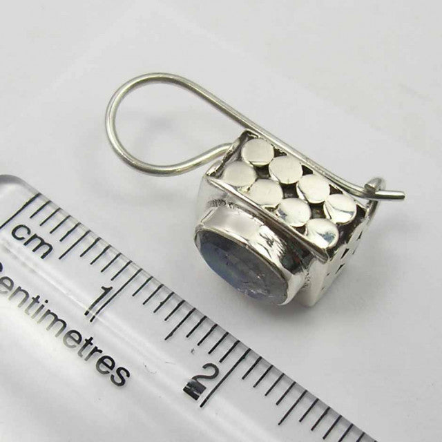 Cercei Argint 925 cu Piatra Lunii, 2.1 cm lungime