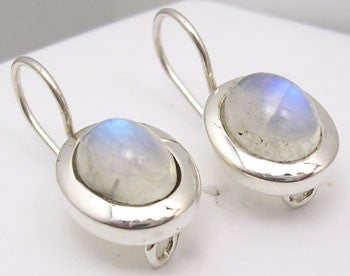 Cercei Argint 925 cu Piatra Lunii, 2.2 cm lungime