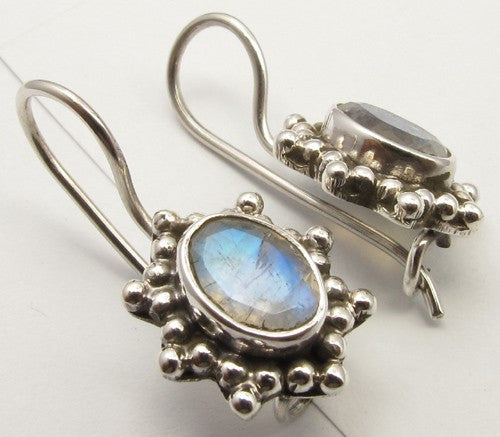 Cercei Argint 925 cu Piatra Lunii,2.2 cm lungime