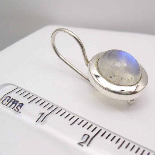 Cercei Argint 925 cu Piatra Lunii, 2.2 cm lungime