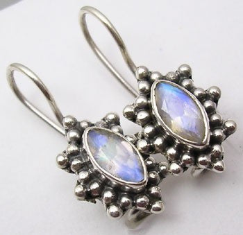 Cercei Argint 925 cu Piatra Lunii , 2.3 cm lungime