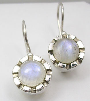 Cercei Argint 925 cu Piatra Lunii,2.3 cm lungime