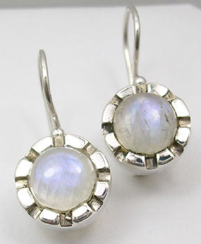 Cercei Argint 925 cu Piatra Lunii,2.3 cm lungime
