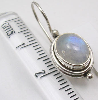 Cercei Argint 925 cu Piatra Lunii, 2,5 cm lungime