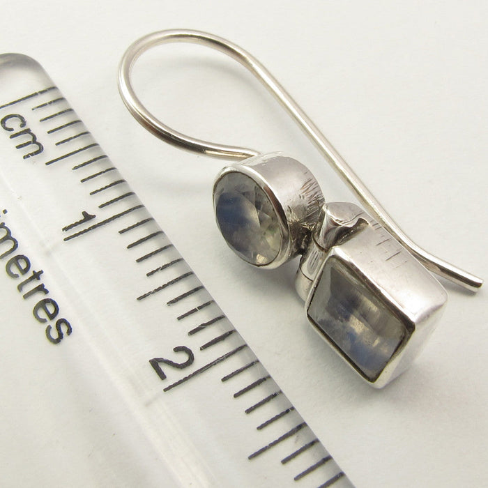 Cercei Argint 925 cu Piatra Lunii 2,5 cm lungime