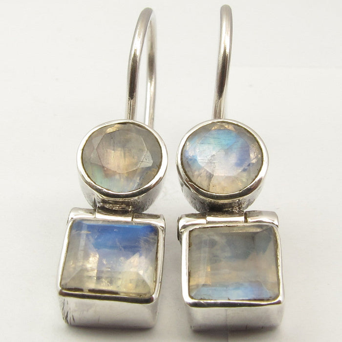 Cercei Argint 925 cu Piatra Lunii 2,5 cm lungime