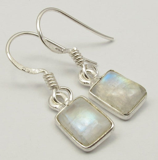 Cercei Argint 925 cu Piatra Lunii, 2,7 cm lungime