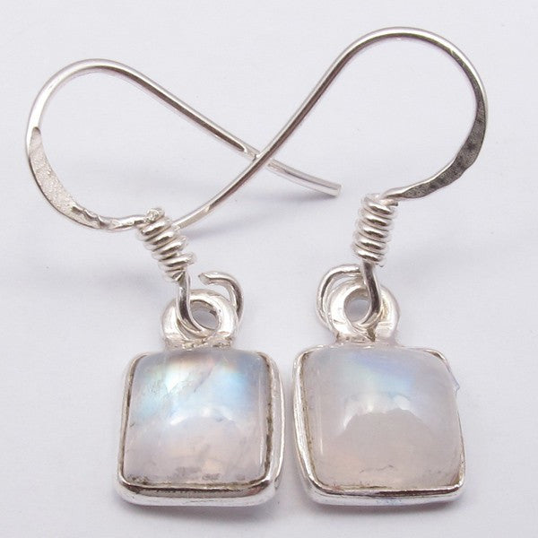 Cercei Argint 925 cu Piatra Lunii, 2,7 cm lungime