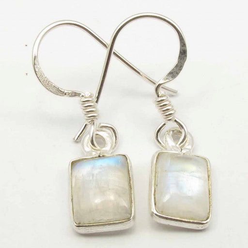 Cercei Argint 925 cu Piatra Lunii, 2,7 cm lungime