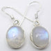 Cercei Argint 925 cu Piatra Lunii, 2.8 cm lungime