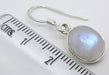Cercei Argint 925 cu Piatra Lunii, 2.8 cm lungime