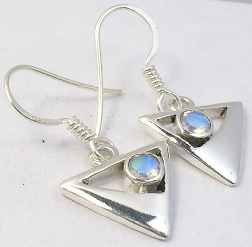 Cercei Argint 925 cu Piatra Lunii, 2,9 cm lungime