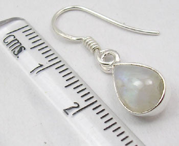 Cercei Argint 925 cu Piatra Lunii, 2.9 cm lungime
