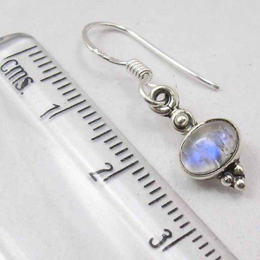 Cercei Argint 925 cu Piatra Lunii, 2.9 cm lungime