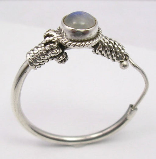 Cercei Argint 925 cu Piatra Lunii, 3.1 cm lungime