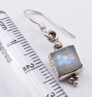 Cercei Argint 925 cu Piatra Lunii 3.1 cm lungime