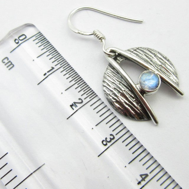 Cercei Argint 925 cu Piatra Lunii 3,1 cm lungime