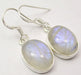 Cercei Argint 925 cu Piatra Lunii, 3.1 cm lungime