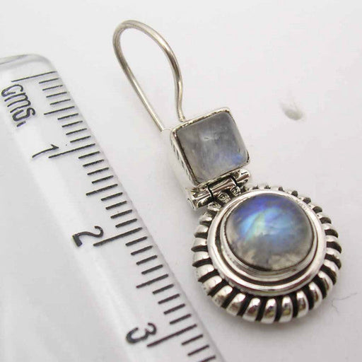 Cercei Argint 925 cu Piatra Lunii, 3,1 cm lungime
