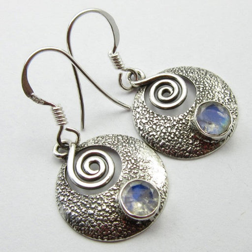 Cercei Argint 925 cu Piatra Lunii 3,2 cm lungime