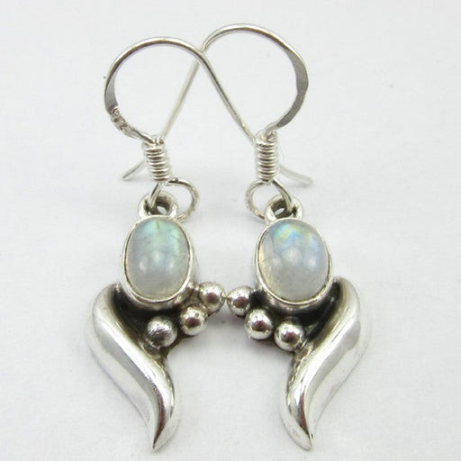 Cercei Argint 925 cu Piatra Lunii 3,4 cm lungime