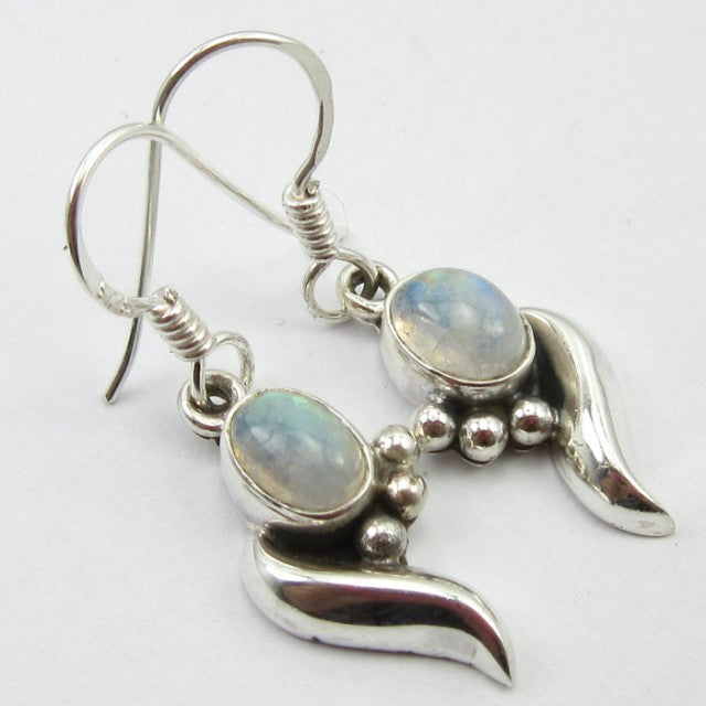 Cercei Argint 925 cu Piatra Lunii 3,4 cm lungime