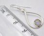 Cercei Argint 925 cu Piatra Lunii, 3.5 cm lungime