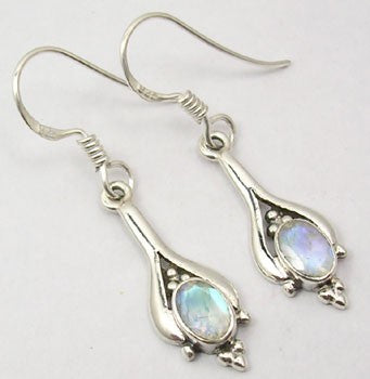 Cercei Argint 925 cu Piatra Lunii 3,6 cm lungime