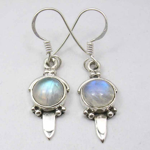 Cercei Argint 925 cu Piatra Lunii,3,6 cm lungime