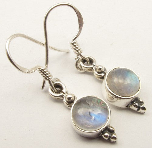 Cercei Argint 925 cu Piatra Lunii 3 cm lungime