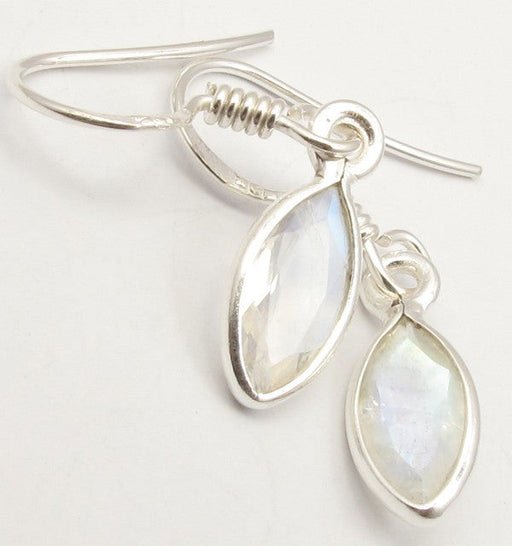 Cercei Argint 925 cu Piatra Lunii, 3 cm lungime