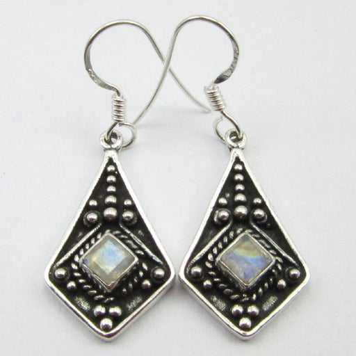 Cercei Argint 925 cu Piatra Lunii 4,0 cm lungime