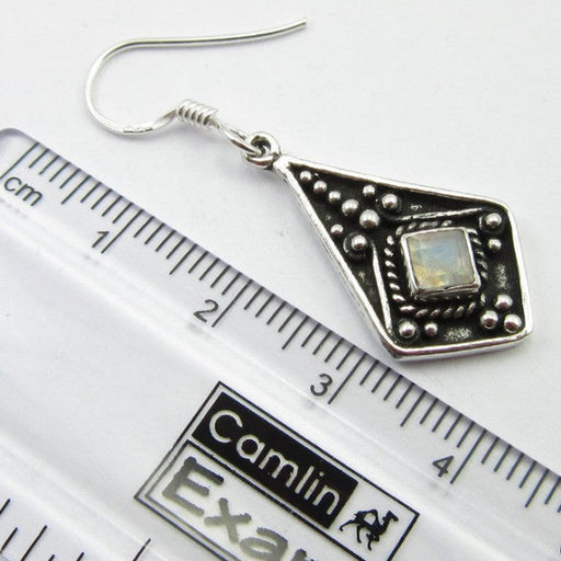 Cercei Argint 925 cu Piatra Lunii 4,0 cm lungime