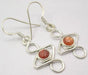 Cercei Argint 925 cu Piatra Soarelui, 3.7 cm lungime