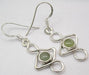 Cercei Argint 925 cu Prehnit, 3.7 cm lungime