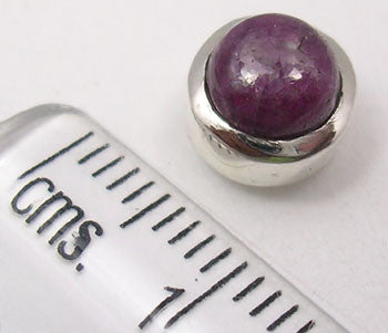 Cercei Argint 925 cu Rubin, 0.8 cm lungime