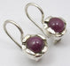 Cercei Argint 925 cu Rubin,1.8 cm lungime