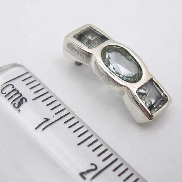 Cercei Argint 925 cu Topaz Albastru, 1.90 cm lungime