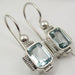 Cercei Argint 925 cu Topaz Albastru, 2.7 cm lungime