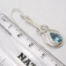 Cercei Argint 925 cu Topaz Albastru, 4.5 cm lungime
