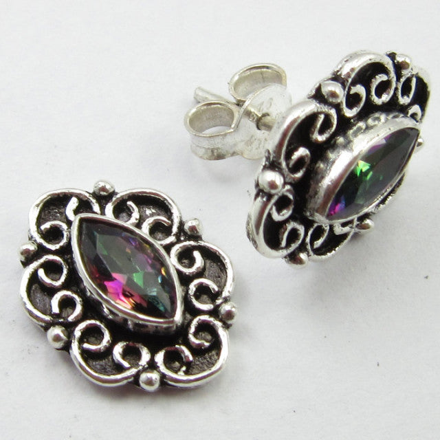 Cercei Argint 925 cu Topaz Mistic 1.5 cm lungime