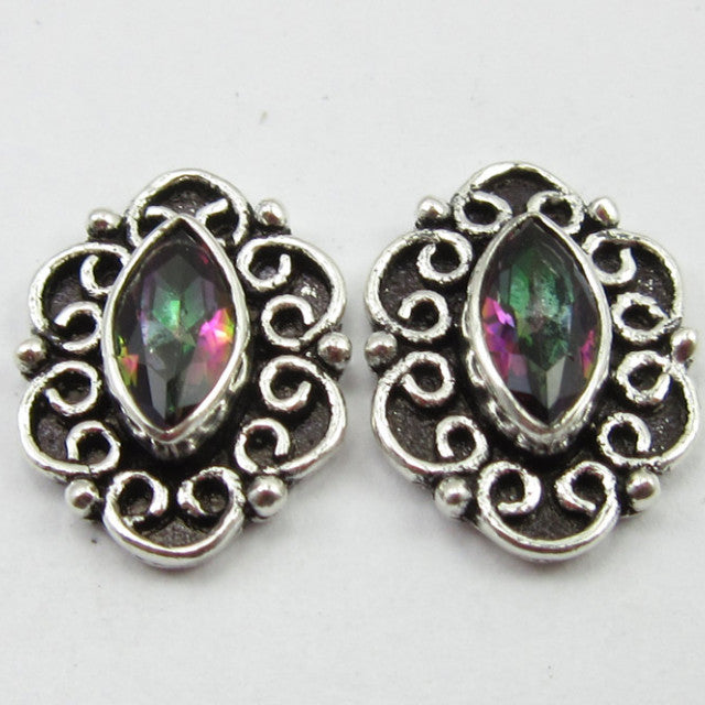 Cercei Argint 925 cu Topaz Mistic 1.5 cm lungime