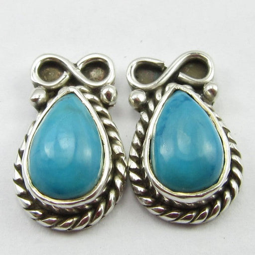 Cercei Argint 925 cu Turcoaz 1,4 cm lungime