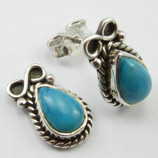 Cercei Argint 925 cu Turcoaz 1,4 cm lungime