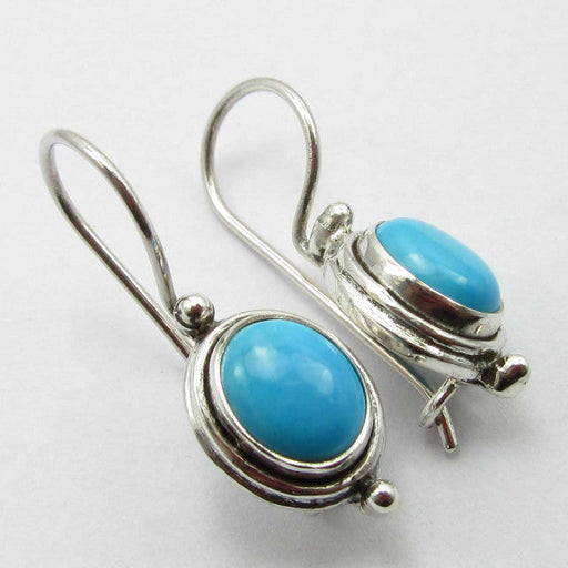 Cercei Argint 925 cu Turcoaz, 2.5 cm lungime