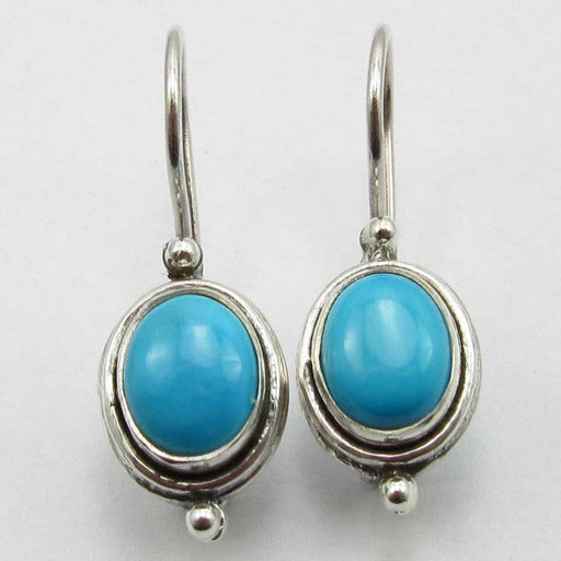 Cercei Argint 925 cu Turcoaz, 2.5 cm lungime