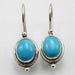 Cercei Argint 925 cu Turcoaz, 2.5 cm lungime